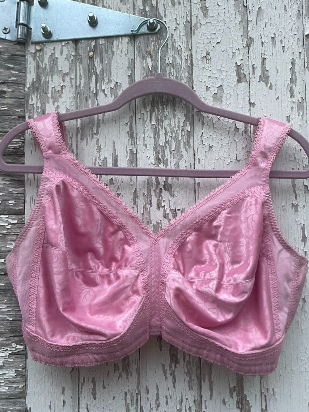 Playtex 18 Hour Original Comfort Strap Wirefree Bra Rose Pink Size 44D